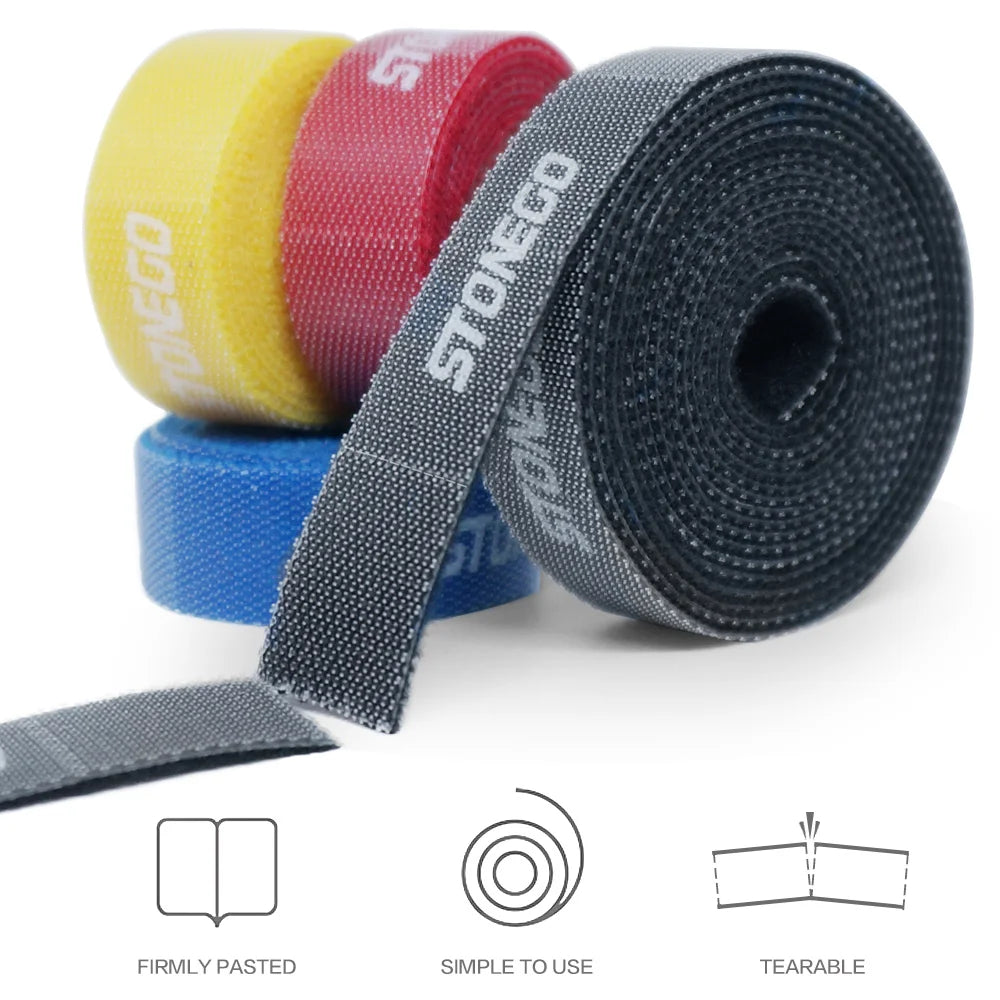Tearable USB Cable Winder Cable Organizer Ties Mouse Wire Earphone Holder HDMI Cord Free Cut Management Phone Hoop Tape